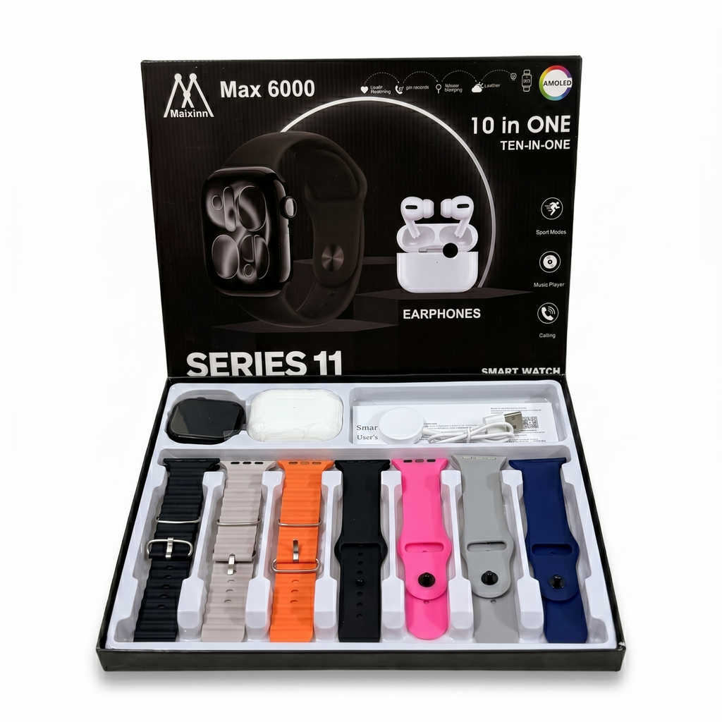 Maxinn Max 6000 Series 11 Smart Watch & Earbuds Set