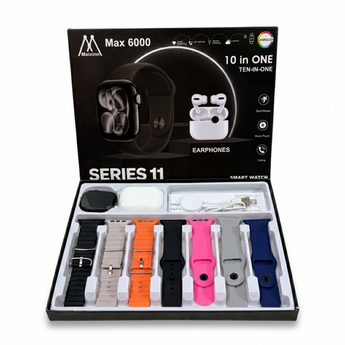Maxinn Max 6000 Series 11 Smart Watch & Earbuds Set