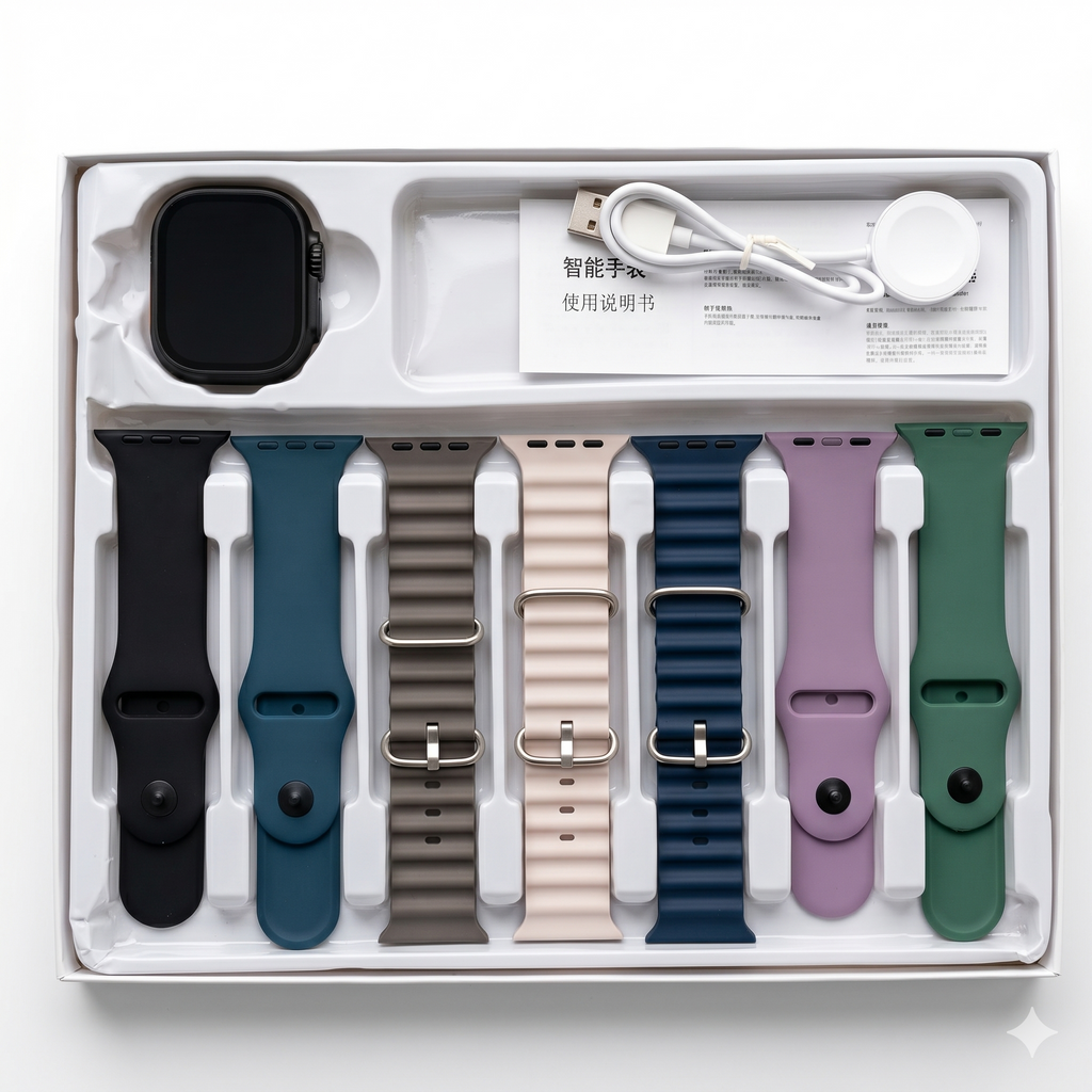 T1000 Ultra 7+1 Smart Watch Set